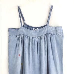 William Rast Soft Artist Paint Splatter Top